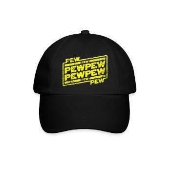 Pew Pew Pew - Baseballkappe - Schwarz/Schwarz - Vorne