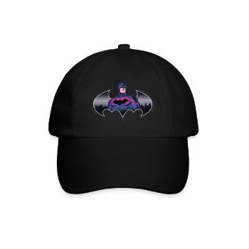 Batman Cooles Design Mit Logo Und Pinkem Kostüm - Baseballkappe - Schwarz/Schwarz - Vorne
