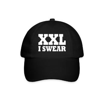 XXL - Baseballkappe - Schwarz/Schwarz - Vorne