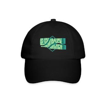 Gelsenkirchen Deutschland Stadt 3D Schrift Skyline - Baseballkappe - Schwarz/Schwarz - Vorne