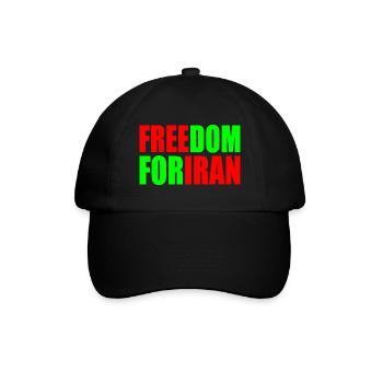 Freedom for iran - Baseballkappe - Schwarz/Schwarz - Vorne