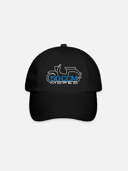 Moped Schwalbe 50 ccm Emblem v.2 - Baseballkappe - Schwarz/Schwarz