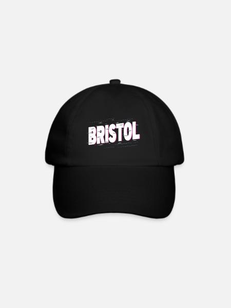Bristol England UK Stadt Schrift Heimat Liebe - Baseballkappe - Schwarz/Schwarz