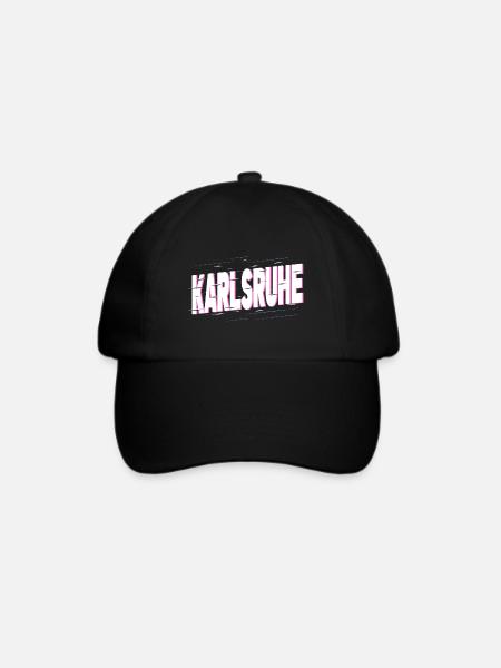 Karlsruhe Deutschland Stadt Schrift Heimat Liebe - Baseballkappe - Schwarz/Schwarz