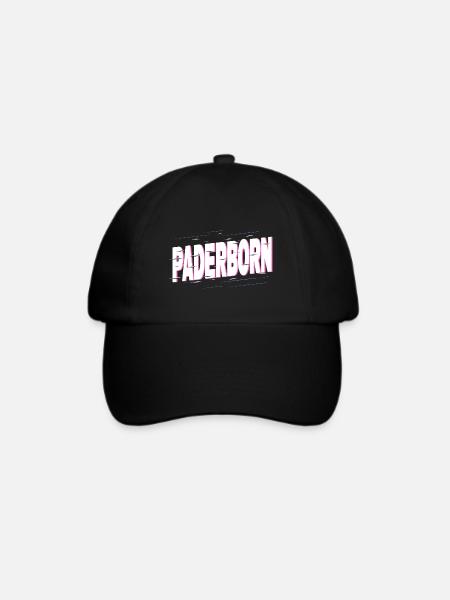 Paderborn Deutschland Stadt Schrift Heimat Liebe - Baseballkappe - Schwarz/Schwarz