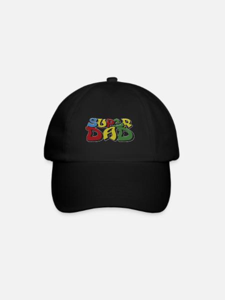Super DAD - Baseballkappe - Schwarz/Schwarz