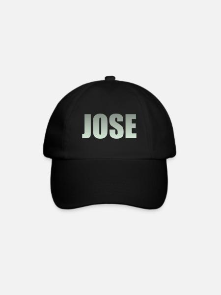 Vorname: Jose in grün - Baseballkappe - Schwarz/Schwarz