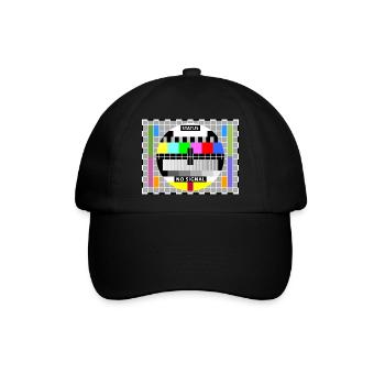 Testbild test card status no signal screen Display - Baseballkappe - Schwarz/Schwarz - Vorne