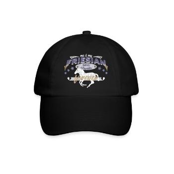 Friesian Friese Pferd Pferderasse best friends BFF - Baseballkappe - Schwarz/Schwarz - Vorne