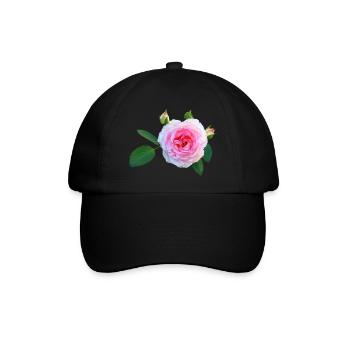 daffodils roses rosen blumen flowers tulips tulpen - Baseballkappe - Schwarz/Schwarz - Vorne