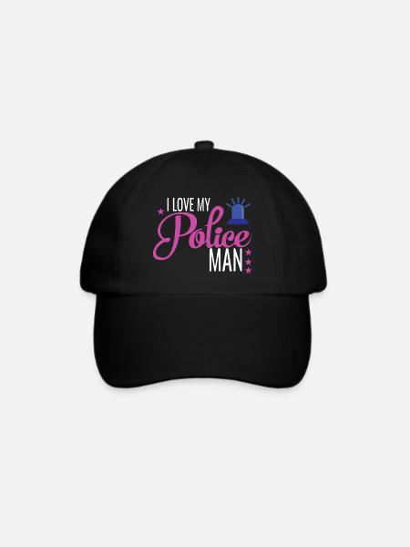 Love Policeman - Baseballkappe - Schwarz/Schwarz