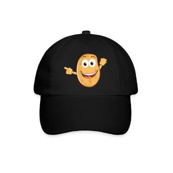 Funny Potato - Baseballkappe - Schwarz/Schwarz - Vorne