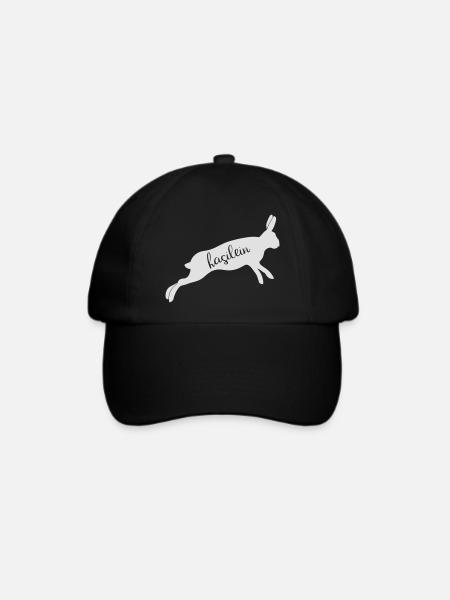 Hase Häschen Hasilein - Baseballkappe - Schwarz/Schwarz
