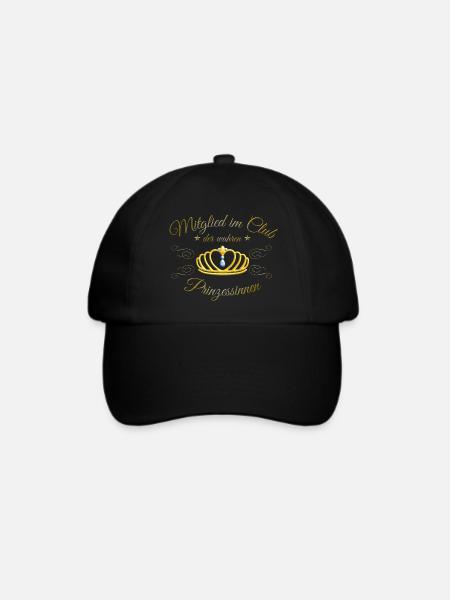 Prinzessin - Baseballkappe - Schwarz/Schwarz