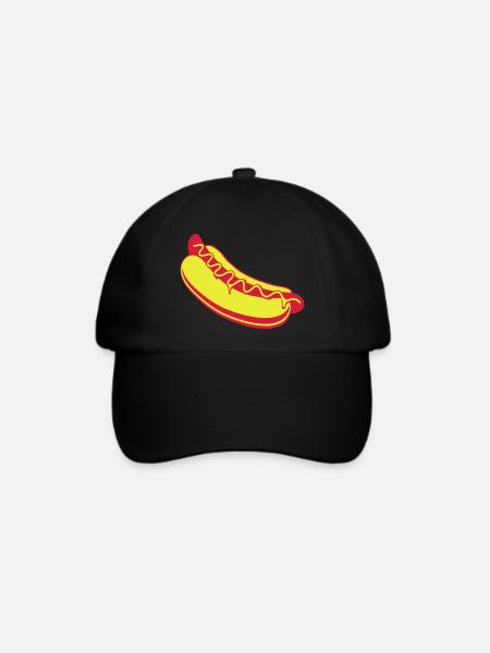 Hot dog - Baseballkappe - Schwarz/Schwarz