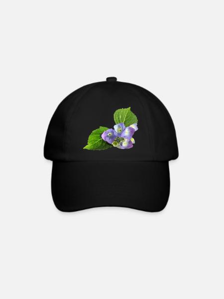 veilchen blume blüte natur - Baseballkappe - Schwarz/Schwarz