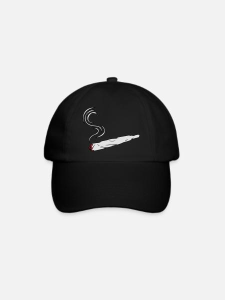 kiffen joint design - Baseballkappe - Schwarz/Schwarz