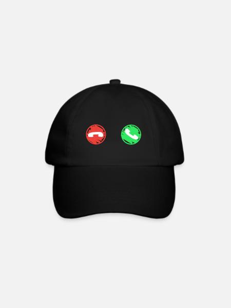 Anruf Symbol Lustig - Baseballkappe - Schwarz/Schwarz