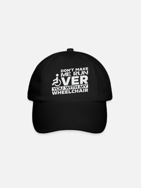 Rollstuhl Rollstuhlfahrer Rollstuhlfahrerin Rolli - Baseballkappe - Schwarz/Schwarz