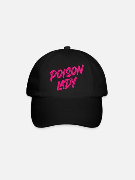 Poison Lady (rosa) - Baseballkappe - Schwarz/Schwarz