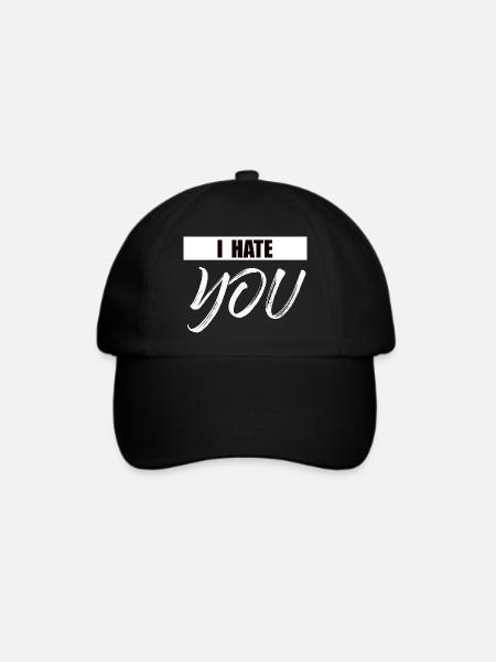 Ich hasse Dich - Baseballkappe - Schwarz/Schwarz