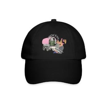 Prinzessin, Prinzen Mutter und Kind Handfarbe - Baseballkappe - Schwarz/Schwarz - Vorne