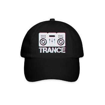 I Love Trance Music - Baseballkappe - Schwarz/Schwarz - Vorne
