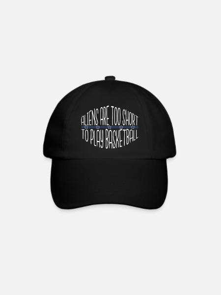i love basketball cute basketball science fiction - Baseballkappe - Schwarz/Schwarz