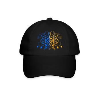 Ukraine Tribal - Baseballkappe - Schwarz/Schwarz - Vorne