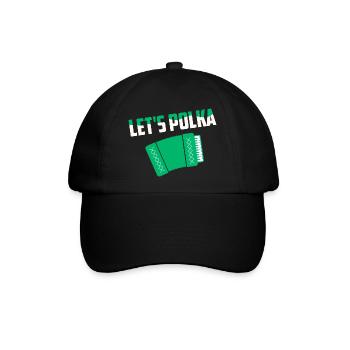 Let's Polka Accordion Pride - Baseballkappe - Schwarz/Schwarz - Vorne