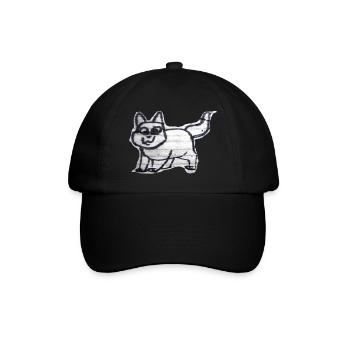 TOMZOFF Graffiti Cat - Baseballkappe - Schwarz/Schwarz - Vorne