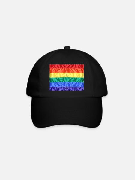 Regenbogenflagge Gay Pride LGBT LGBTQ Pride - Baseballkappe - Schwarz/Schwarz
