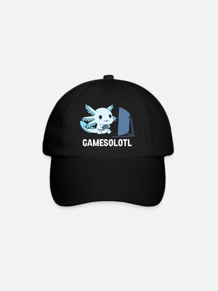 Gamesolotl Axolotl Gaming Controller - Baseballkappe - Schwarz/Schwarz