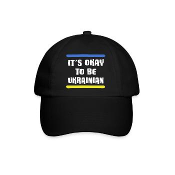 free ukraine slava ukraini selenskyj ukrainian - Baseballkappe - Schwarz/Schwarz - Vorne