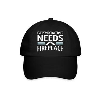 hearbeat funny craftsmen design - Baseballkappe - Schwarz/Schwarz - Vorne
