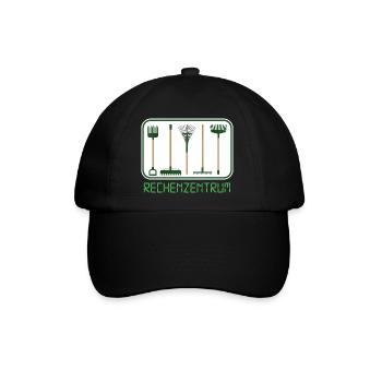 garten kleingarten biobauer rechenzentrum gärtner - Baseballkappe - Schwarz/Schwarz - Vorne