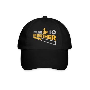 Leveling up big brother - Baseballkappe - Schwarz/Schwarz - Vorne