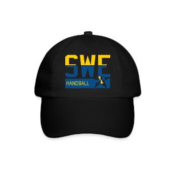 Schweden Handball - Baseballkappe - Schwarz/Schwarz - Vorne