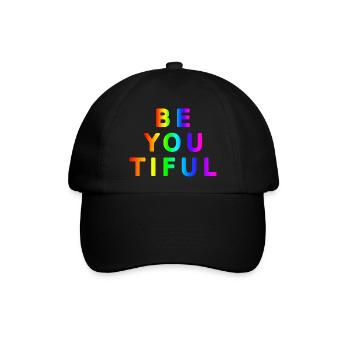 Schön Wort Schönheit cool lustig Wortspiel Motiv - Baseballkappe - Schwarz/Schwarz - Vorne