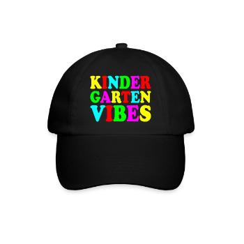 kindergarten vibes - Baseballkappe - Schwarz/Schwarz - Vorne