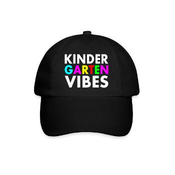 kindergarten vibes - Baseballkappe - Schwarz/Schwarz - Vorne