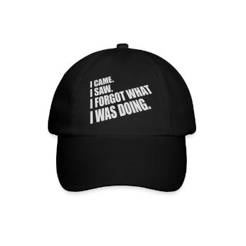 I came saw forget - Baseballkappe - Schwarz/Schwarz - Vorne