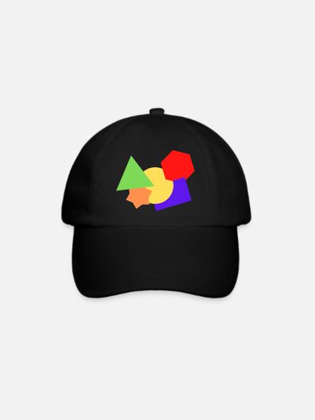 Formen bunt - Baseballkappe - Schwarz/Schwarz