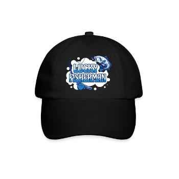 Glücksfischer Angelrute Glücksfischer Angelrute In - Baseballkappe - Schwarz/Schwarz - Vorne