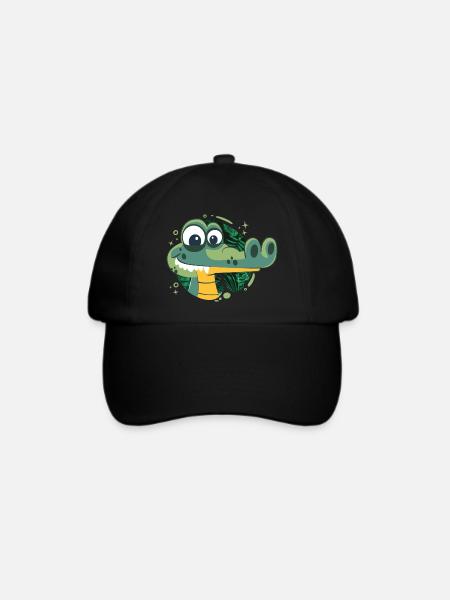 Snappy Birthday Alligator! - Baseballkappe - Schwarz/Schwarz