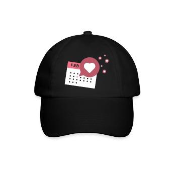 Symbol "Kalender Gefällt mir" - Baseballkappe - Schwarz/Schwarz - Vorne
