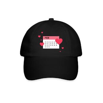 Kalender 14 Multiple Heart - Baseballkappe - Schwarz/Schwarz - Vorne