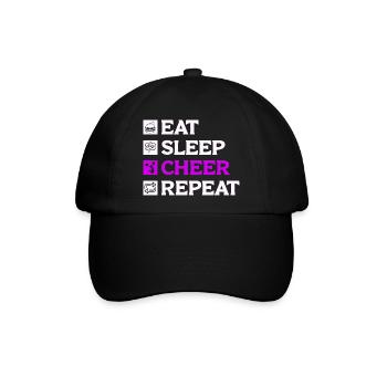 Cheerleading Team Cheerleader Trainer - Baseballkappe - Schwarz/Schwarz - Vorne