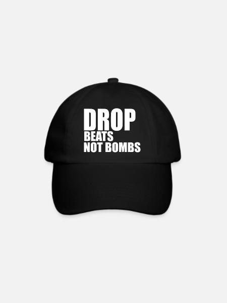 Drop-Beats, keine Bomben - Baseballkappe - Schwarz/Schwarz