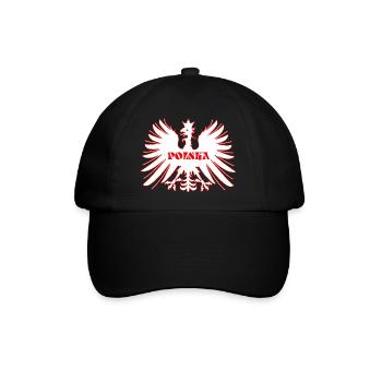 Polska-Adler - Baseballkappe - Schwarz/Schwarz - Vorne